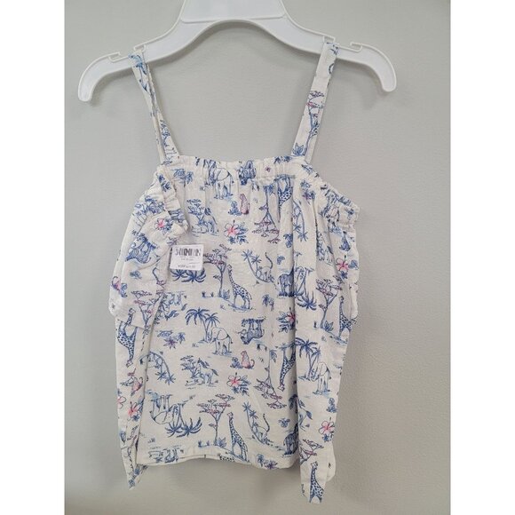 Carters Kids Animal Print Ruffle Top Size 7 - Picture 2 of 5